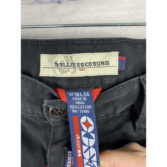 Y2K Esco Mens Jeans 38x34 Baggy Hip Hop Jeans Willie Esco Black Denim India 90s - Picture 11 of 13